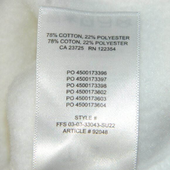 TNA Cozy Fleece Perfect Bright White Cropped Long Sleeve Sweatshirt Size M - Picture 13 of 13